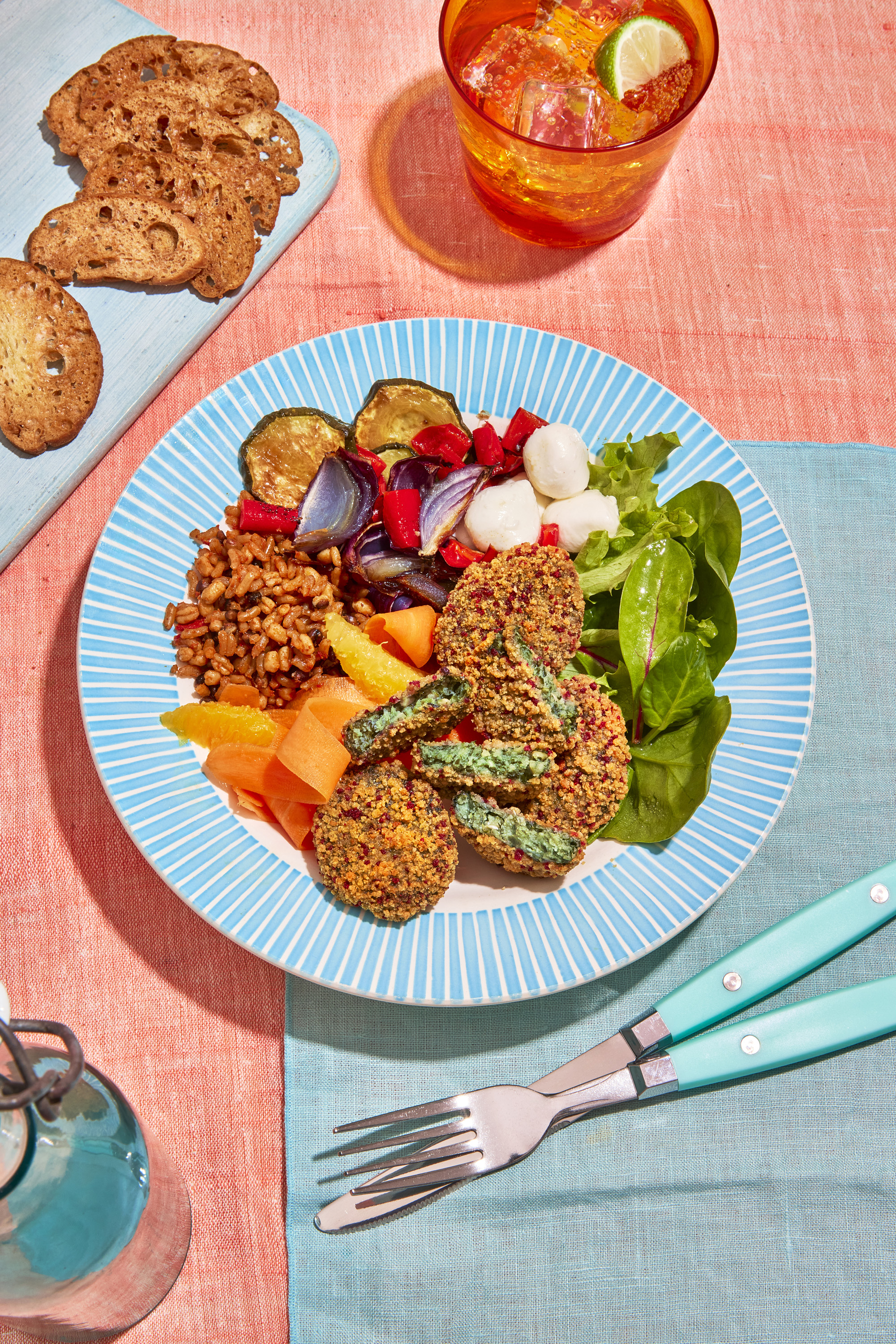 Crunchy Spinach Bites Buddha Bowl