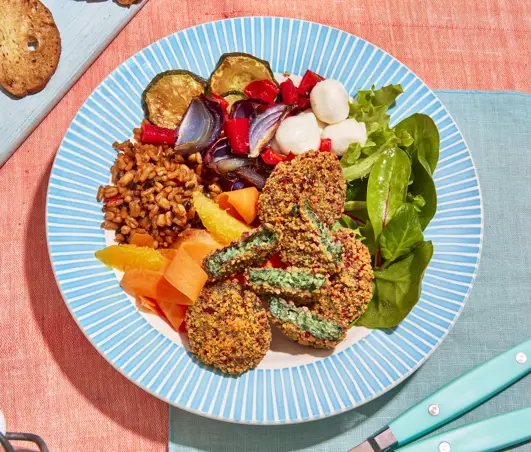 Crunchy Spinach Bites Buddha Bowl