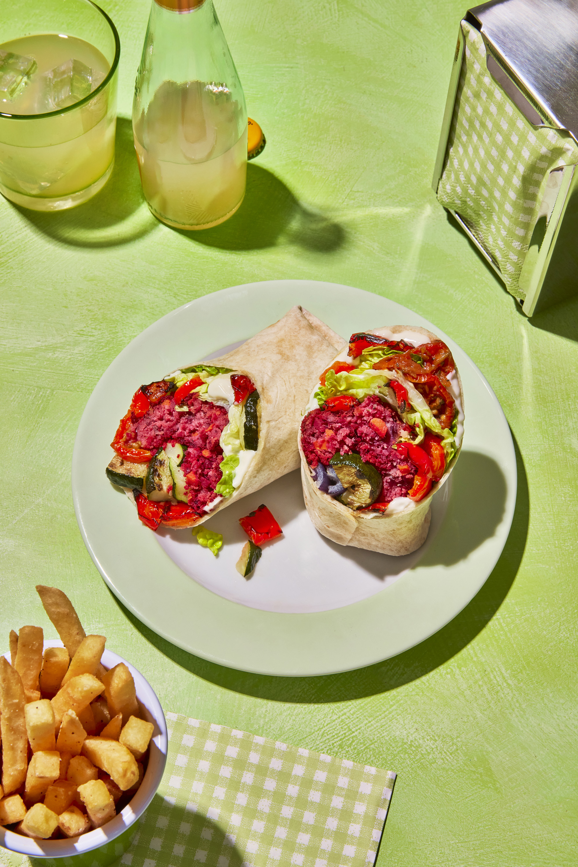 The Roasted Veg Bean & Beet Wrap
