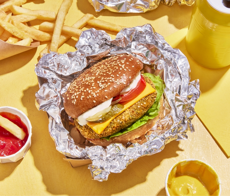 Pumpkin & Spinach Cheeseburger