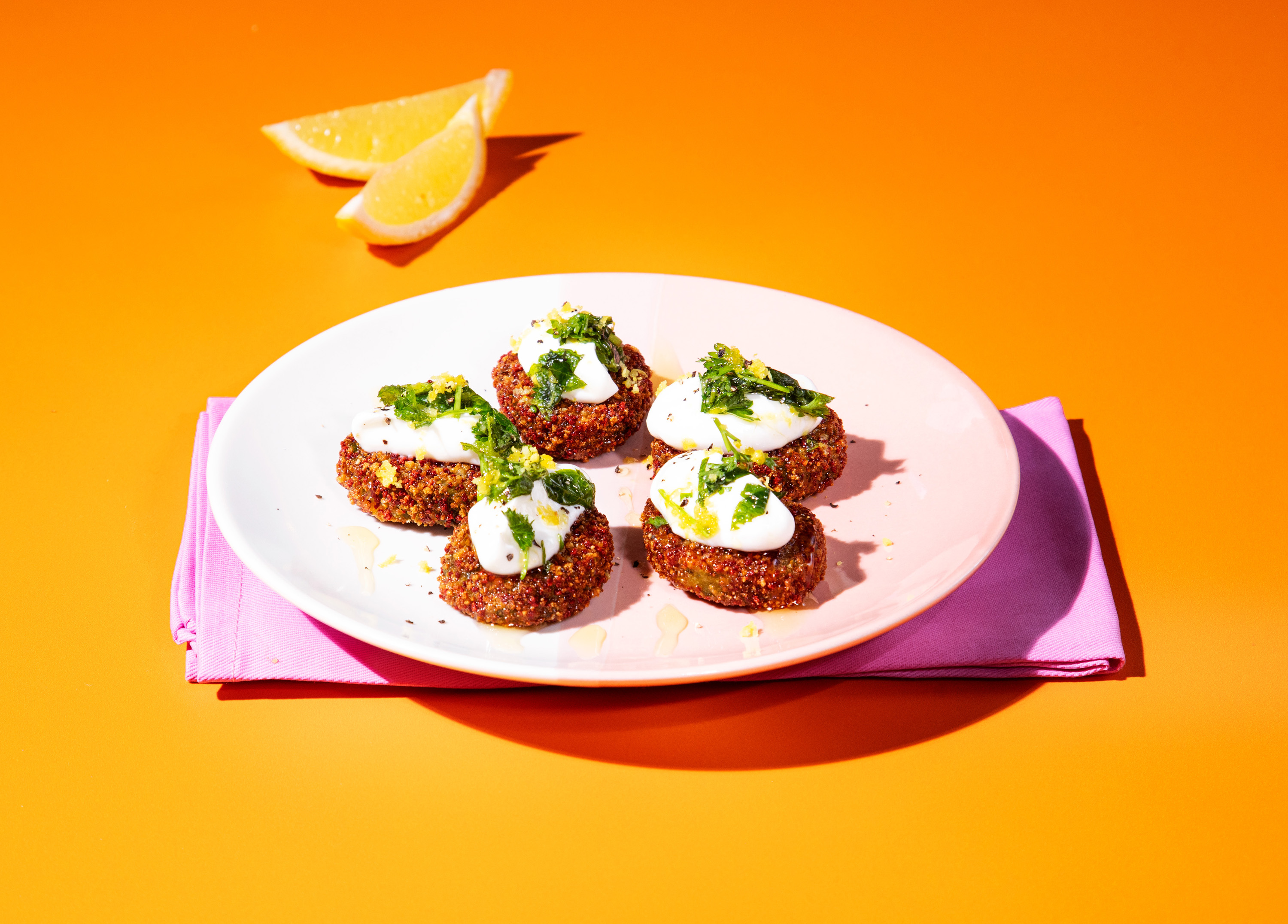 Pea & Lemon Bites Topped Canapes