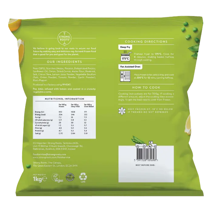 Smashed Pea<br> & Lemon Bites Back Pack