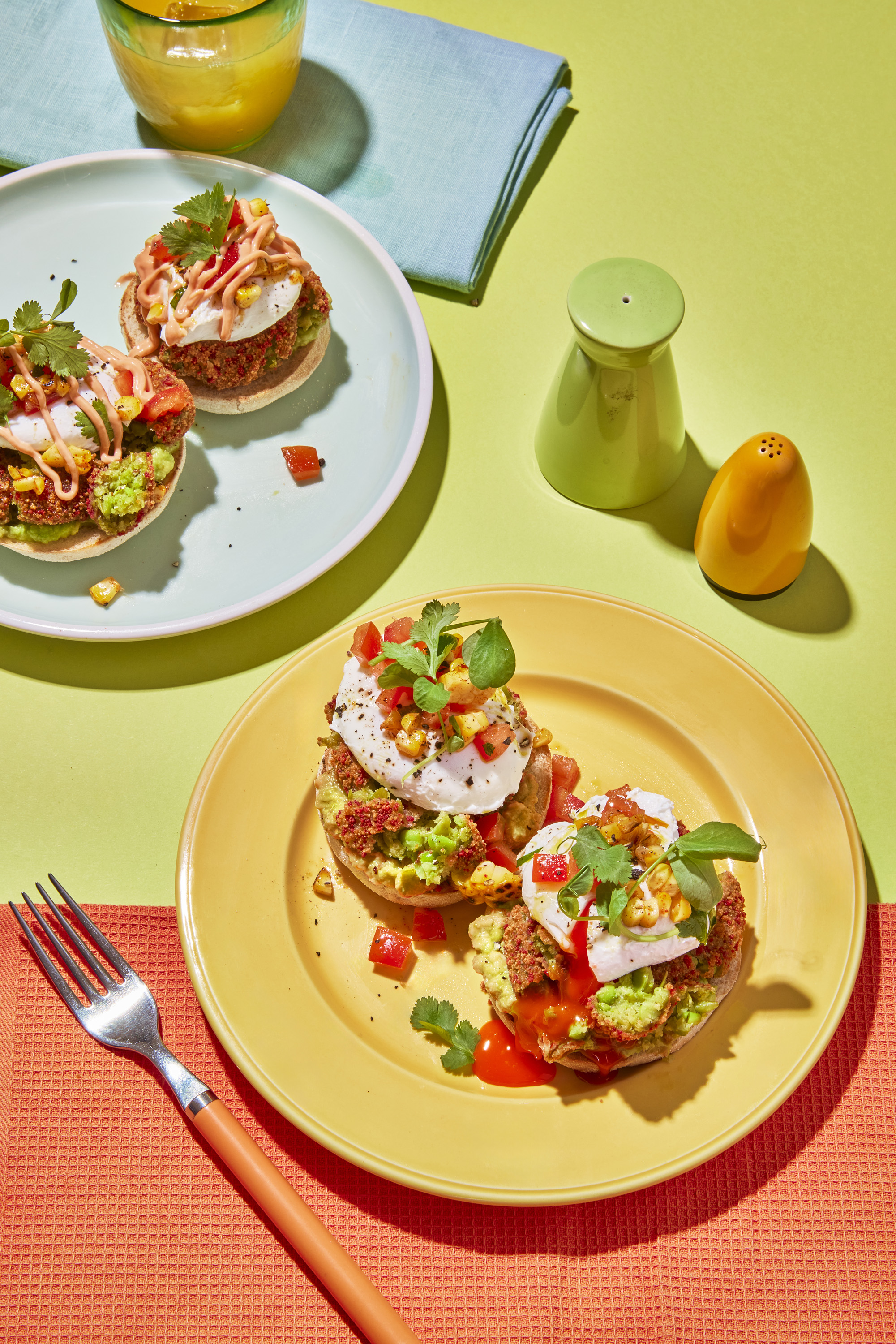 Pea & Lemon Breakfast Tower