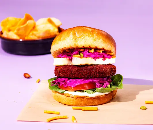 Griddled Paneer Burger